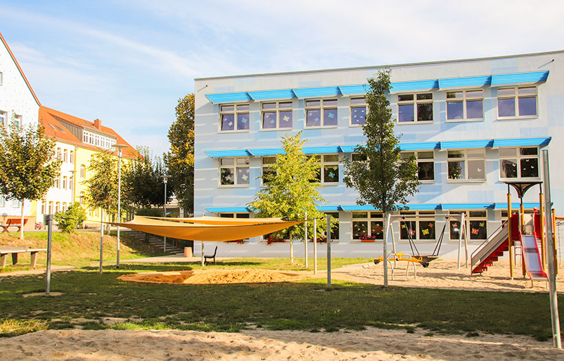 Das Gebäude des DPFA-Regenbogen-Horts Zwenkau